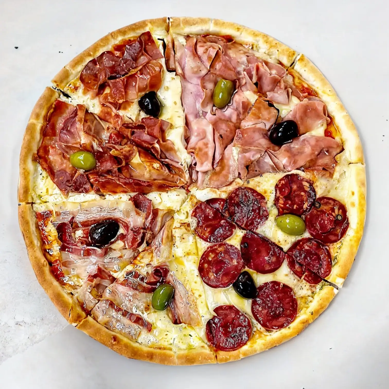Deliciosa pizza con diversos ingredientes